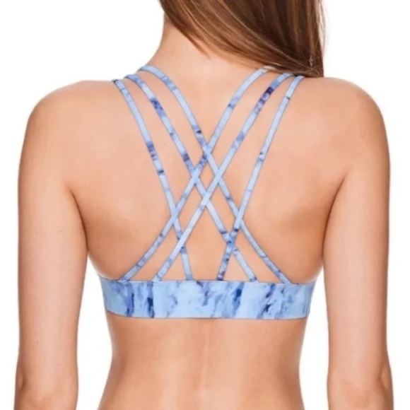 PINK. Marble Bonded Strappy Bralette. Size XS. - Picture 2 of 6